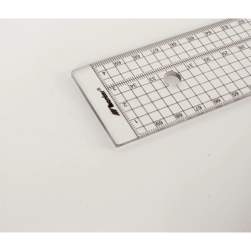 Linijka plastikowa z ogranicznikiem (przykładnica) LENIAR - 70 cm