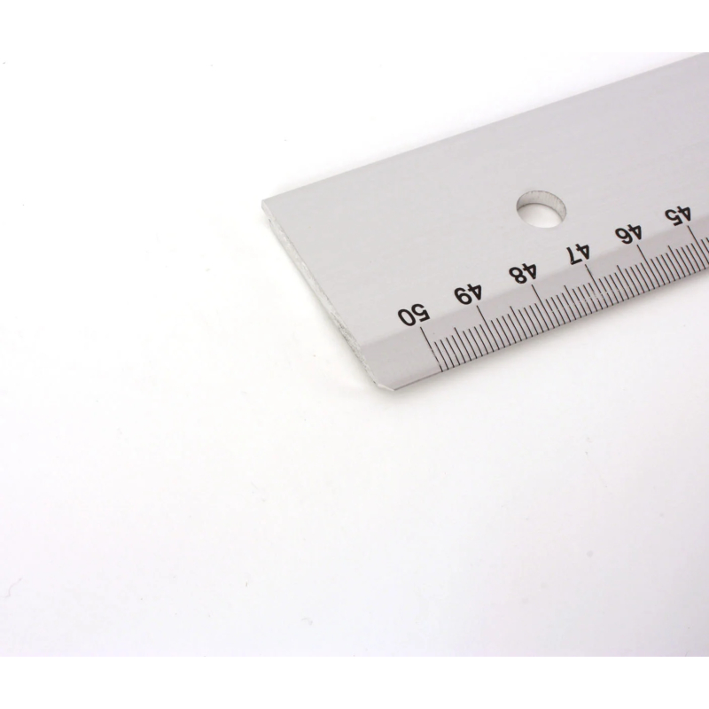 Linijka aluminiowa z ogranicznikiem (przykładnica) LENIAR - 50 cm