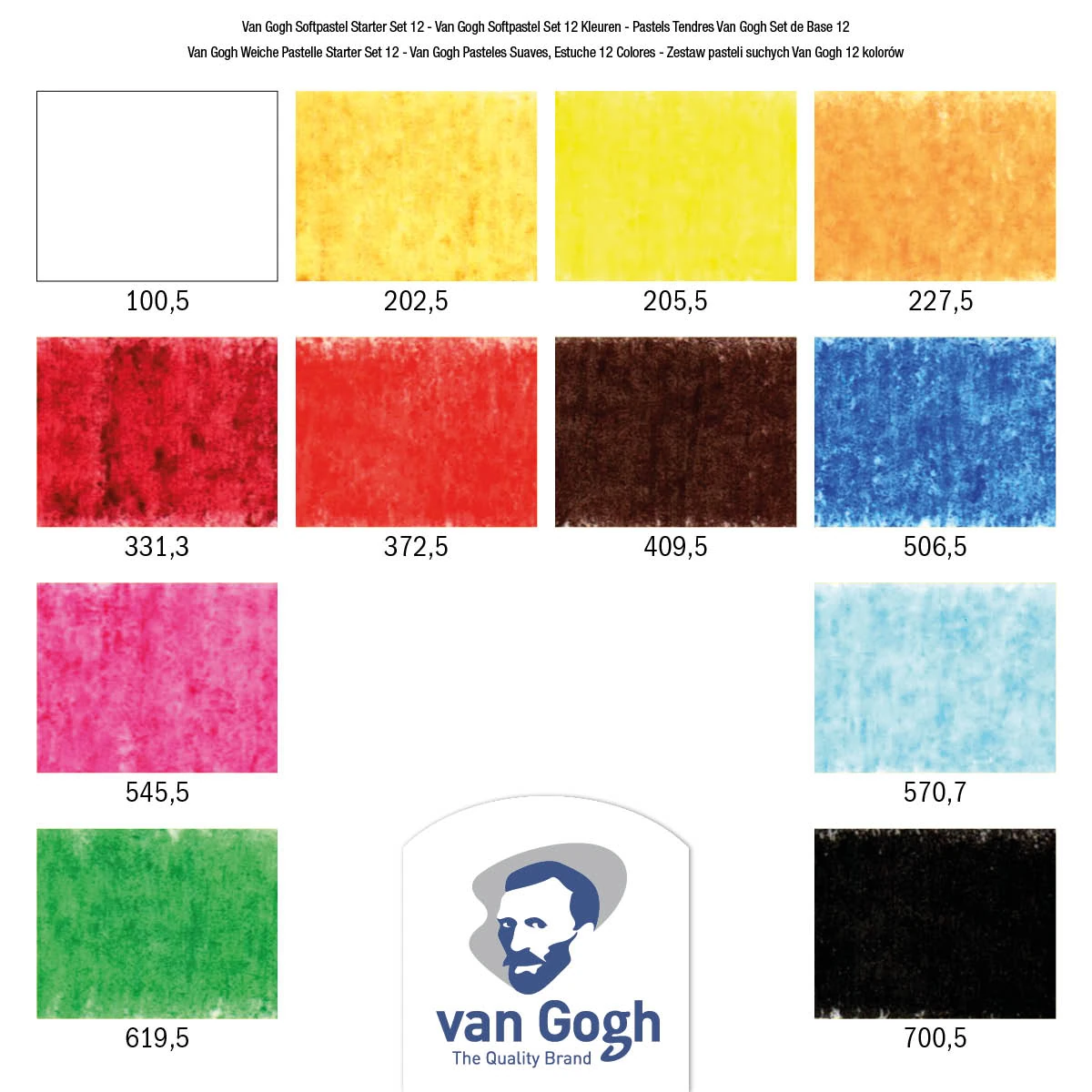 Pastele suche Van Gogh ROYAL TALENS - 12 kolorów
