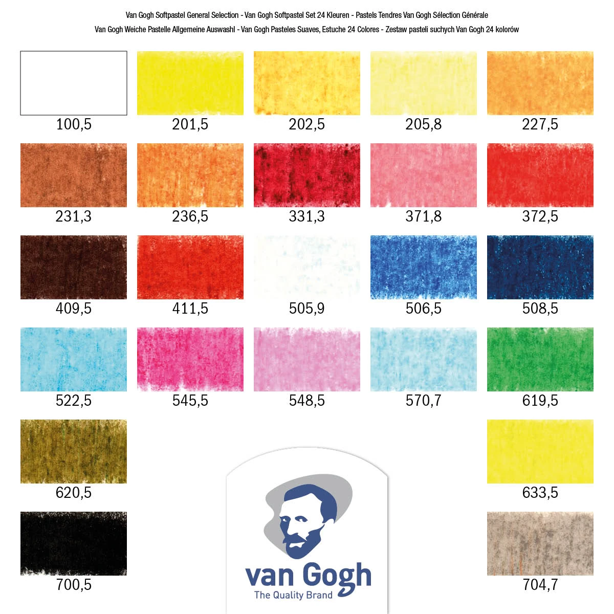 Pastele suche Van Gogh ROYAL TALENS - 24 kolory