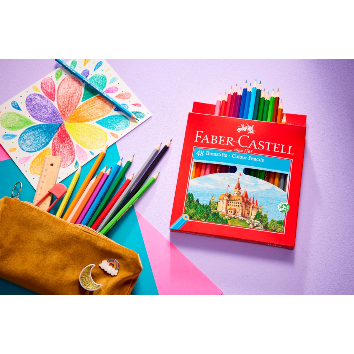 Kredki ołówkowe FABER-CASTELL Zamek - 48 kolorów