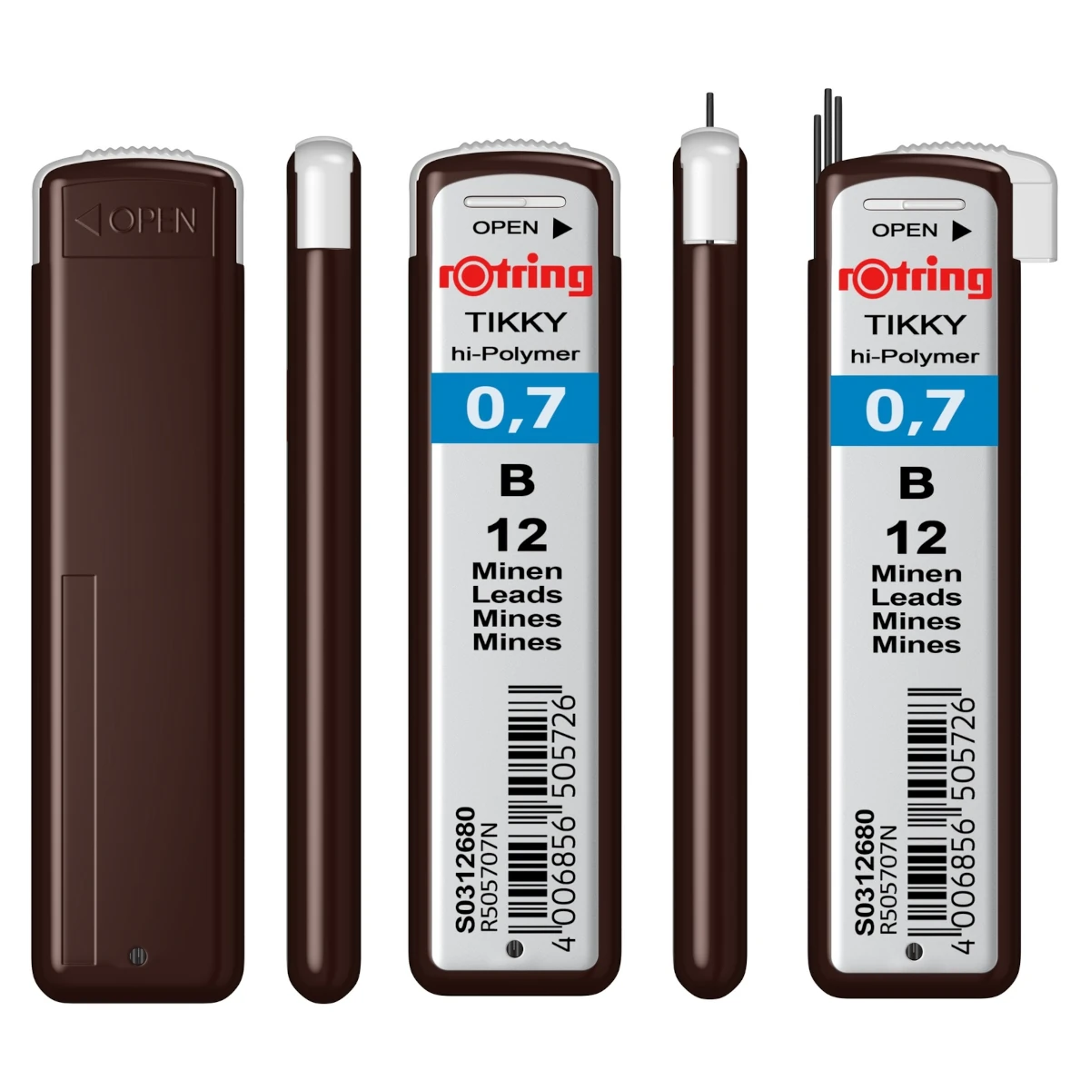 Grafity ROTRING Tikky Hi-Polymer 0,7 mm - B