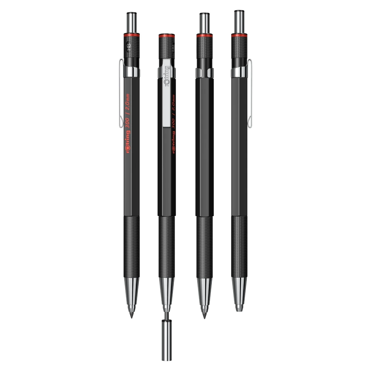 Ołówek mechaniczny ROTRING 300 2,0 mm 1904729 - czarny