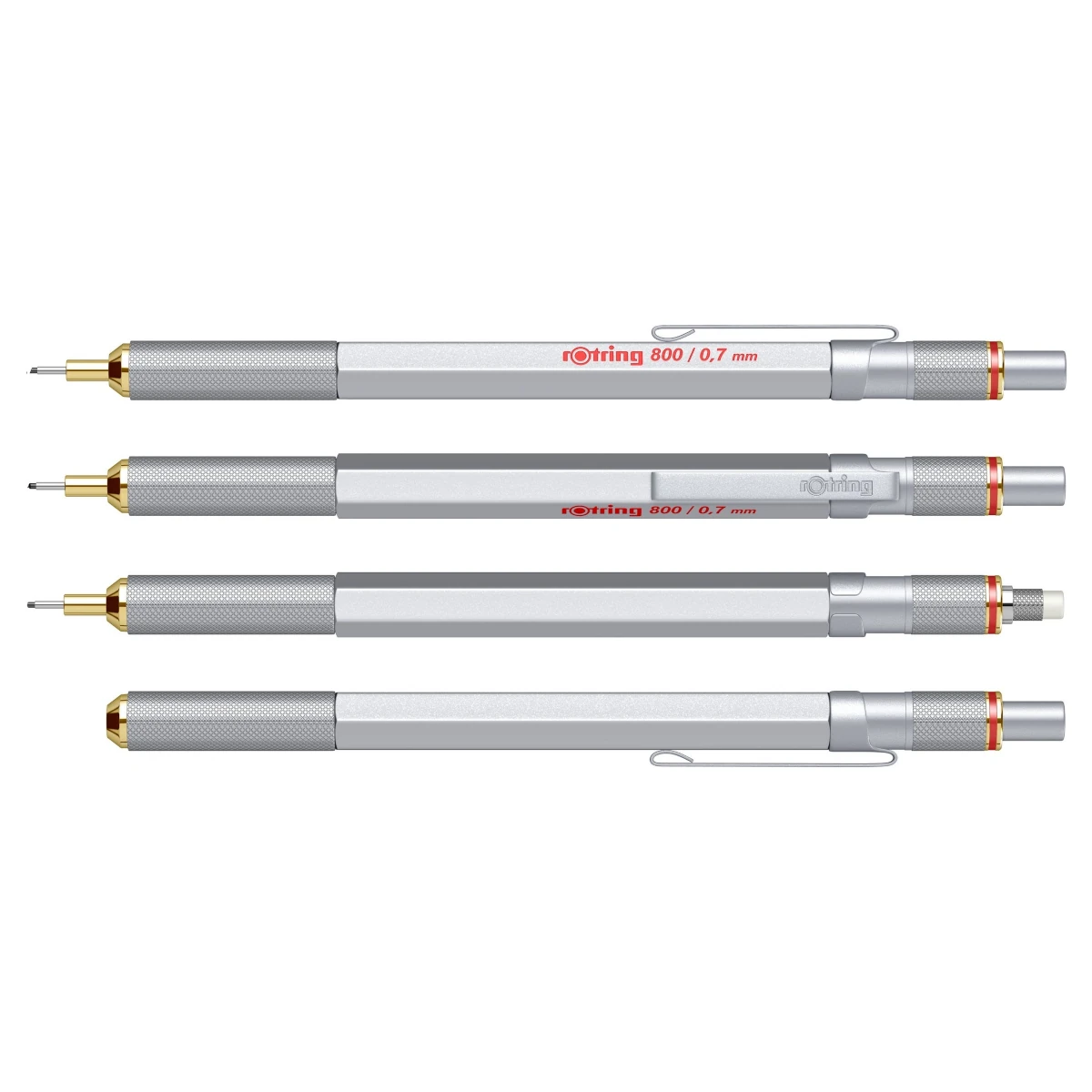 Ołówek automatyczny ROTRING 800 1904448 - 0,7 mm - srebrny