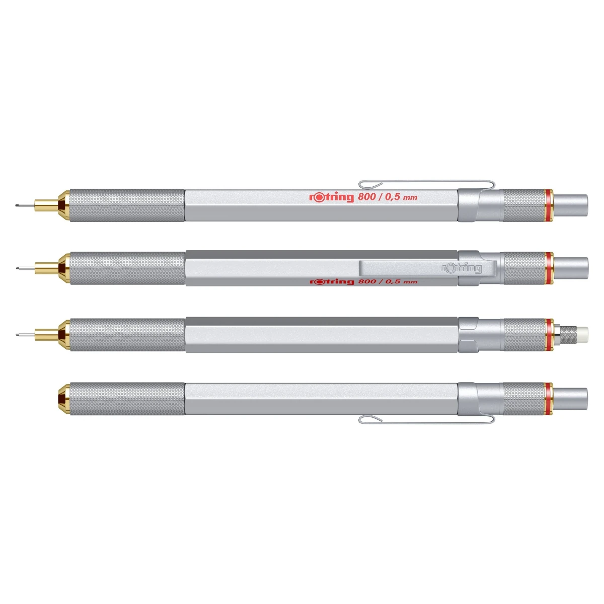 Ołówek automatyczny ROTRING 800 1904449 - 0,5 mm - srebrny