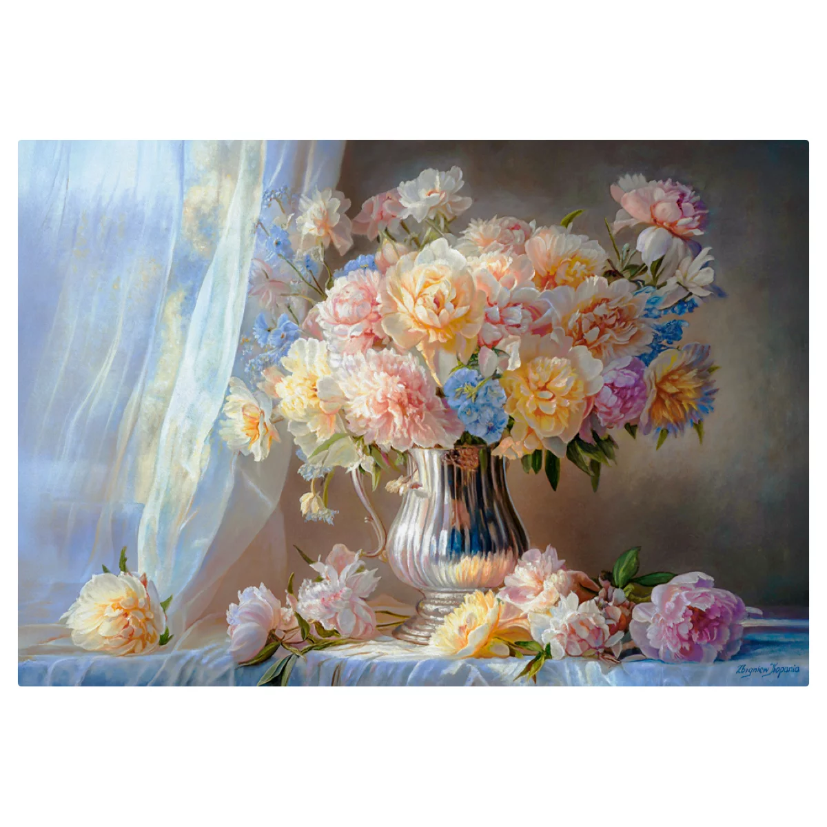Puzzle CASTORLAND 1500 - Pastel Peonies - Art. Collection