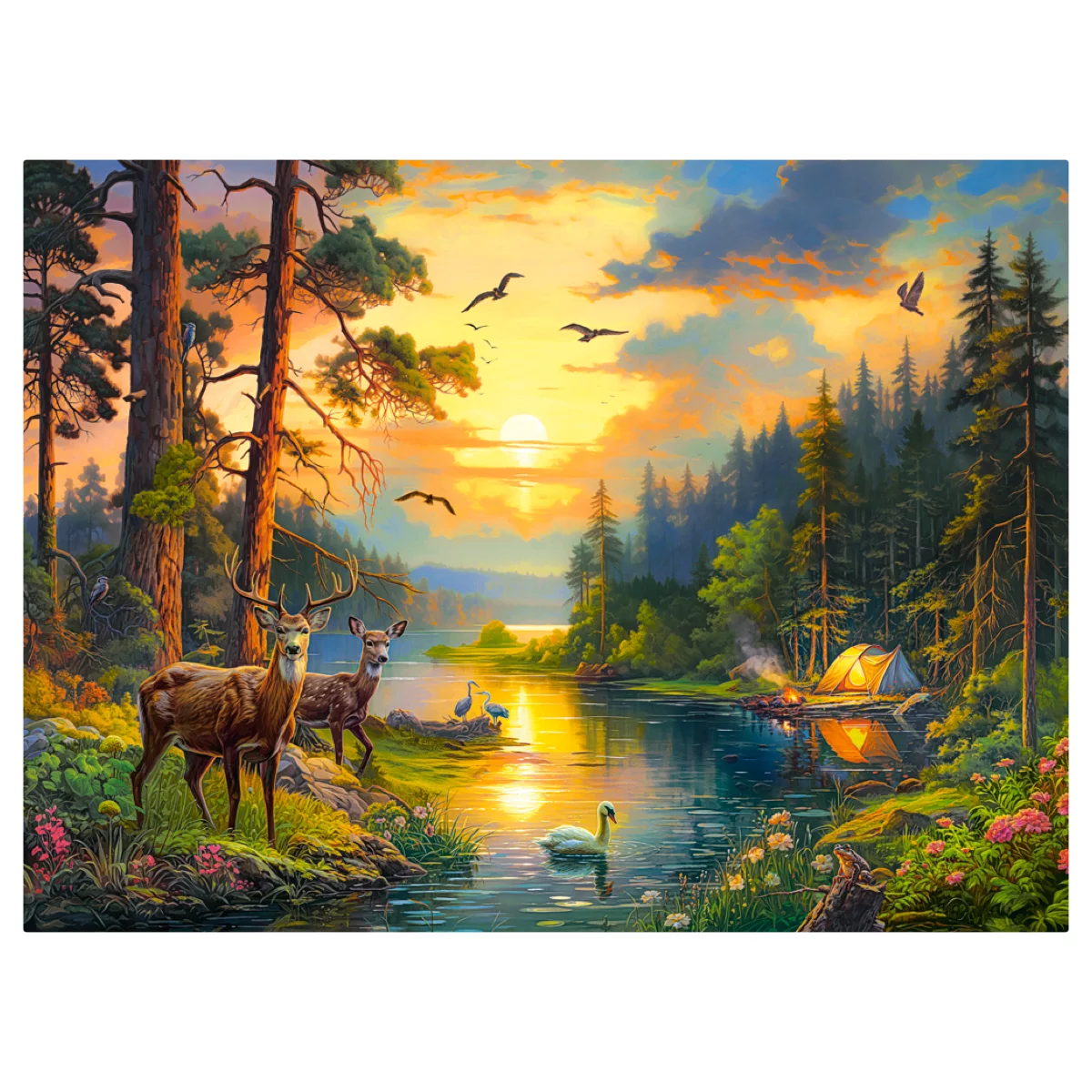 Puzzle CASTORLAND 3000 - Sunset over Forest River