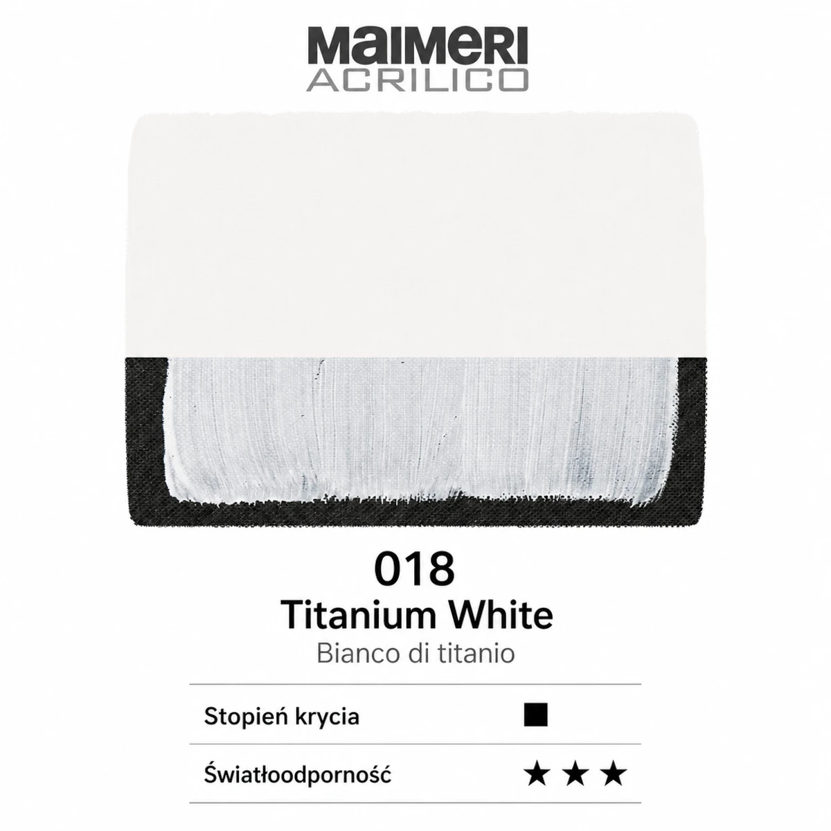 Farba akrylowa MAIMERI Acrilico 200 ml - 018 Titanium White
