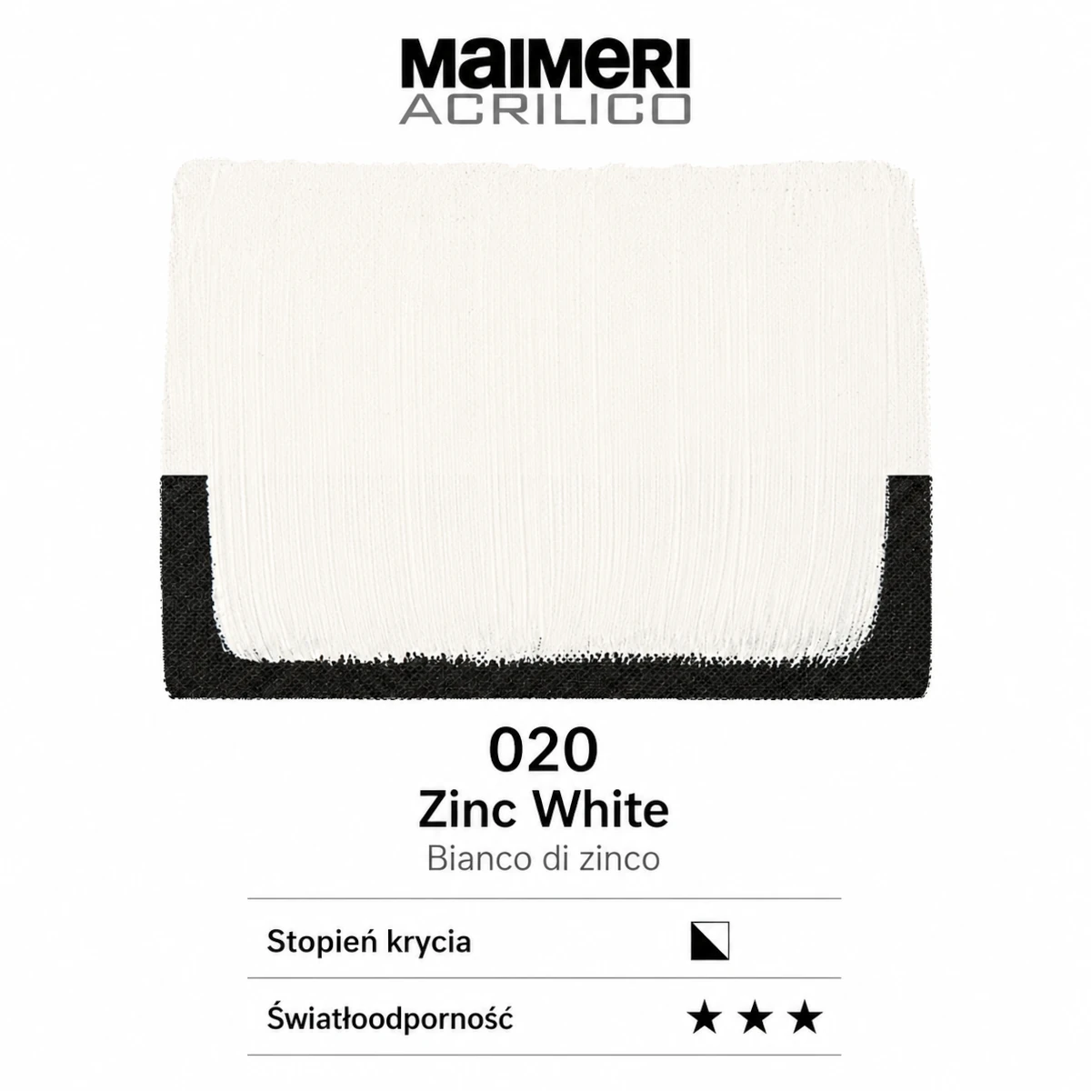 Farba akrylowa MAIMERI Acrilico 200 ml - 020 Zinc White