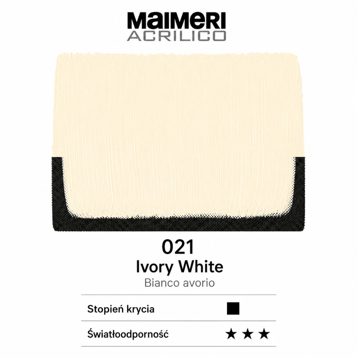 Farba akrylowa MAIMERI Acrilico 200 ml - 021 Ivory White