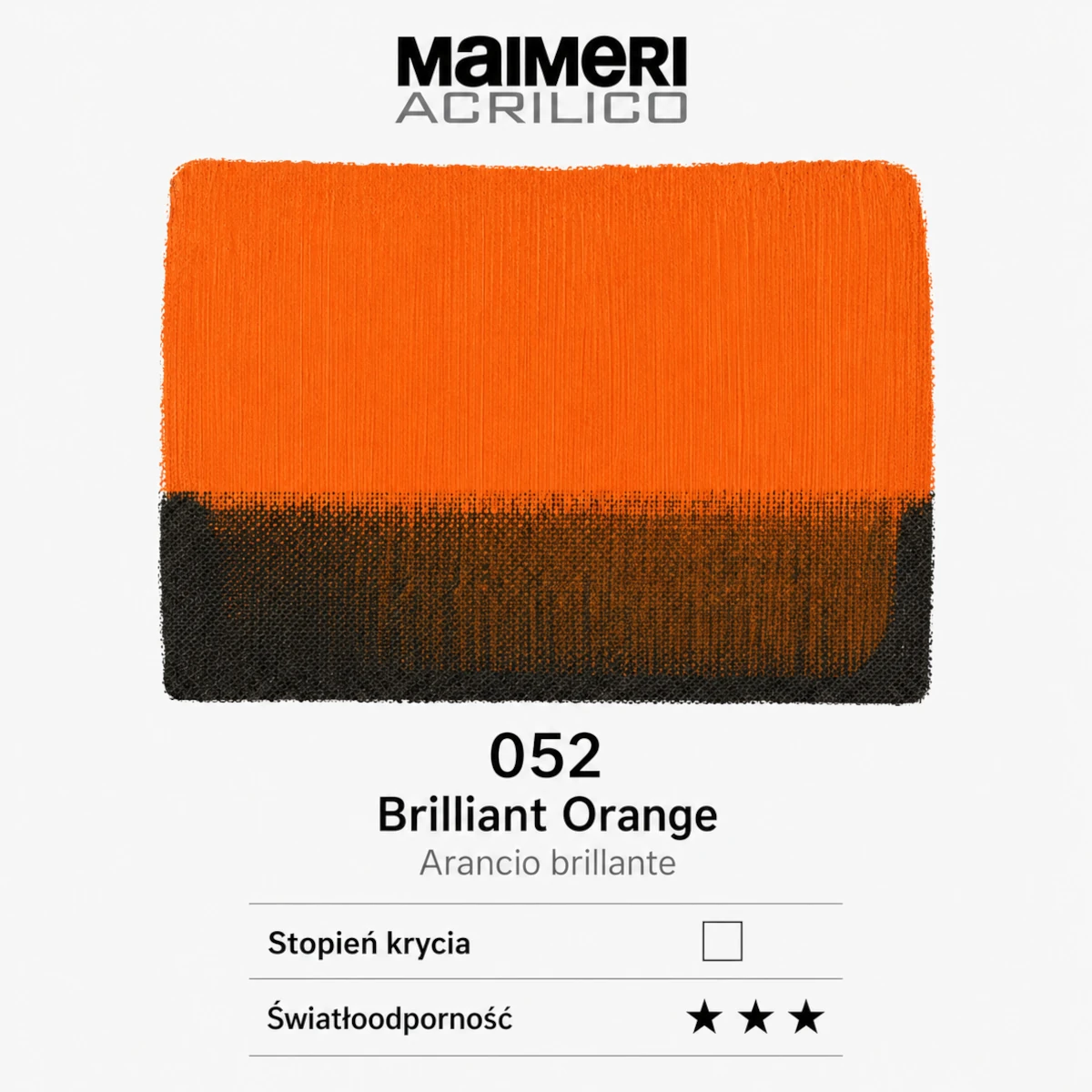 Farba akrylowa MAIMERI Acrilico 200 ml - 052 Brilliant Orange
