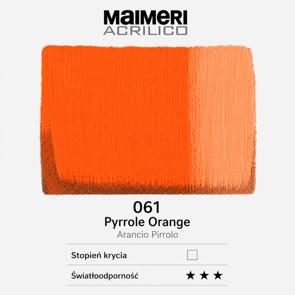 Farba akrylowa MAIMERI Acrilico 200 ml - 061 Pyrrole Orange