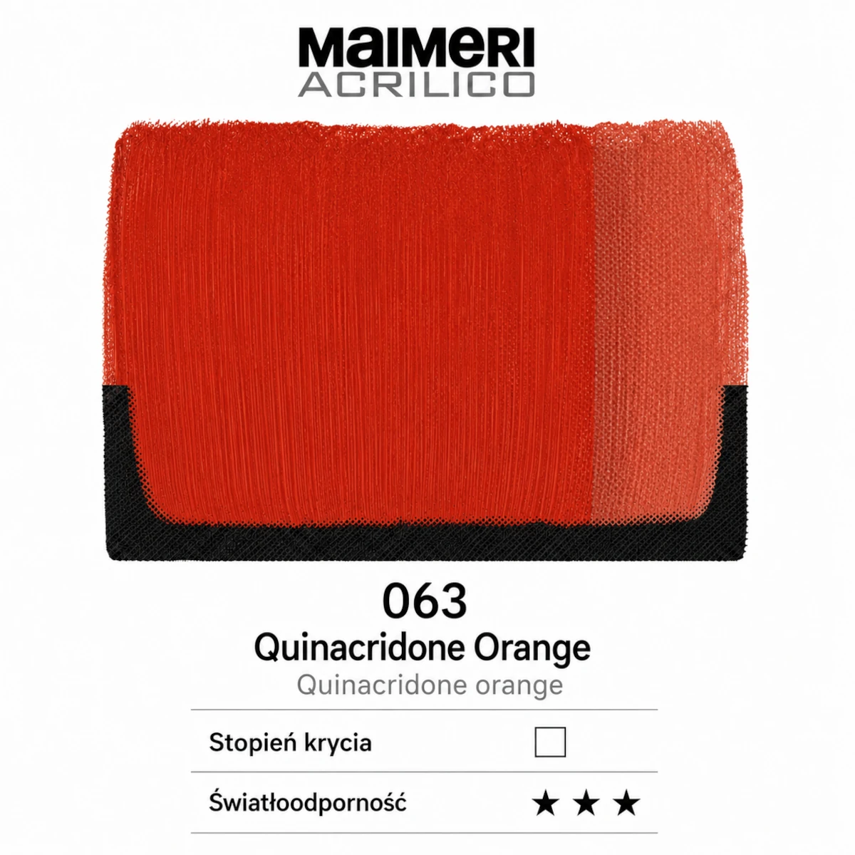 Farba akrylowa MAIMERI Acrilico 200 ml - 063 Quinacridone Orange