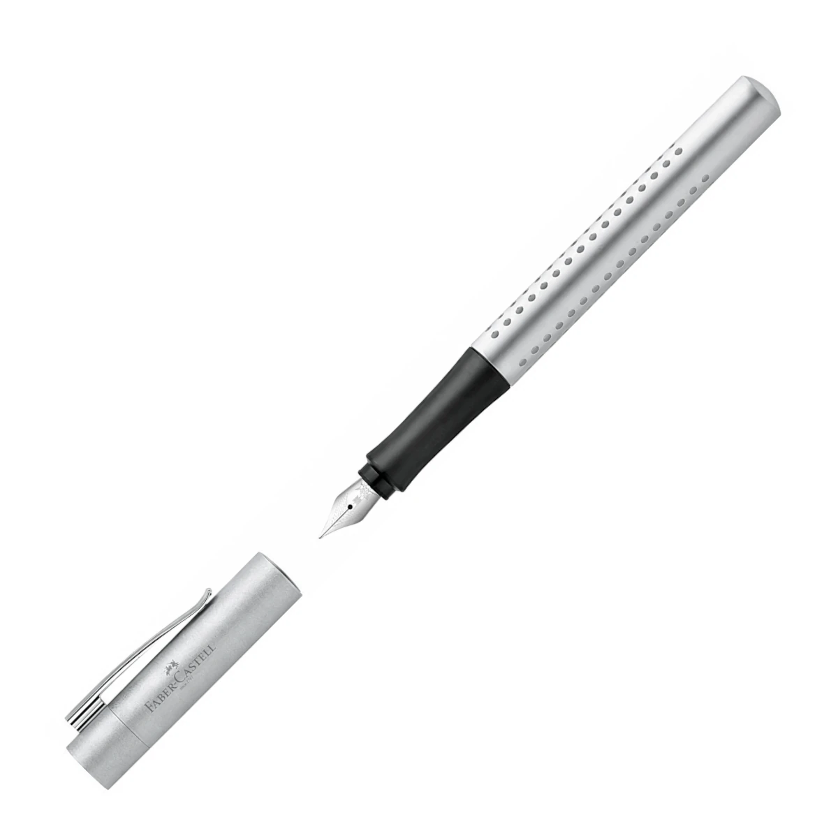 Pióro wieczne FABER-CASTELL Grip 2011 - stalówka M - srebrny matowy - 140900