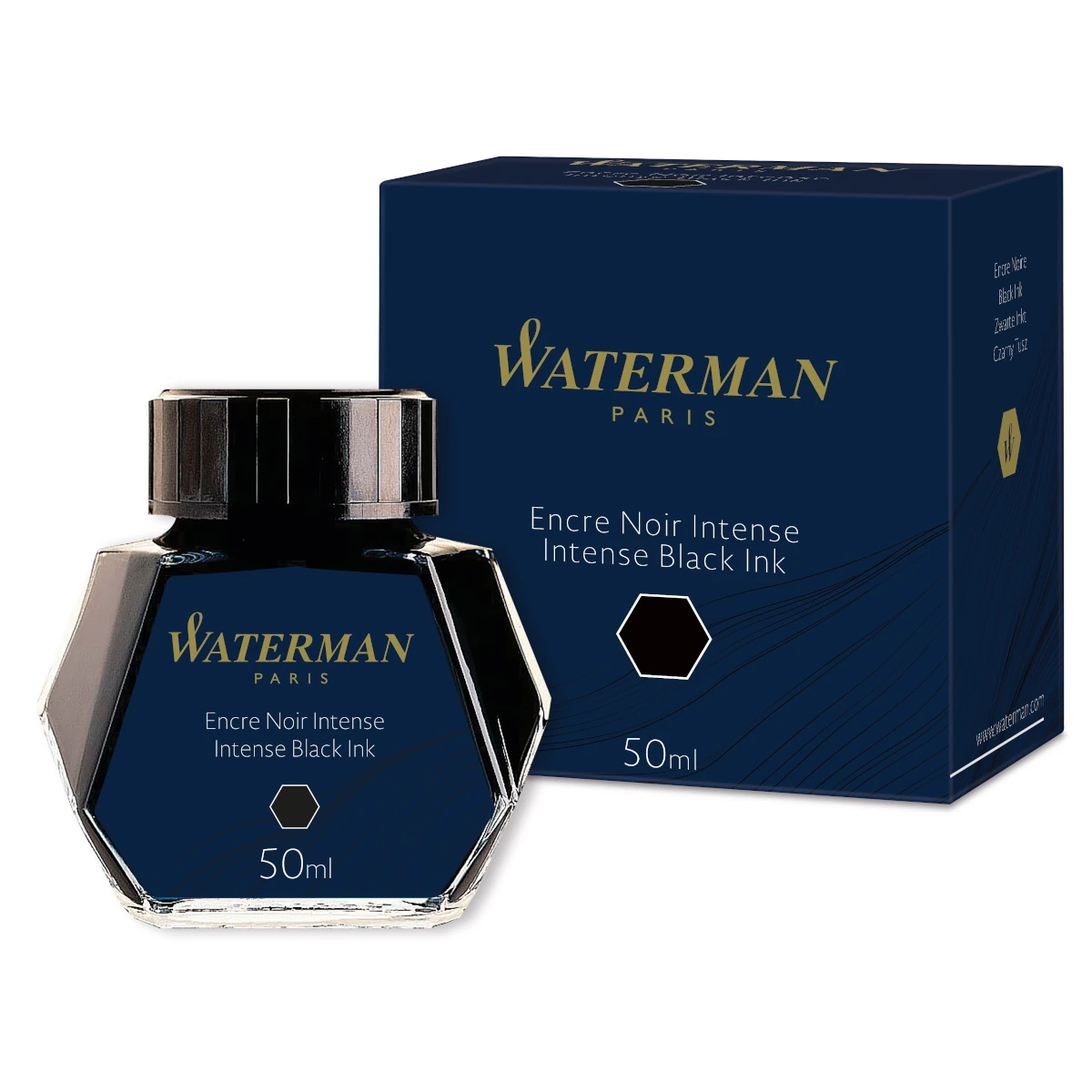 Atrament WATERMAN - Intense Black (czarny) - 50 ml - S0110710