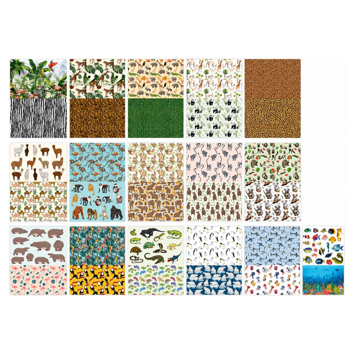 blok z motywami a4 happy color animals wild motywy zwierzat