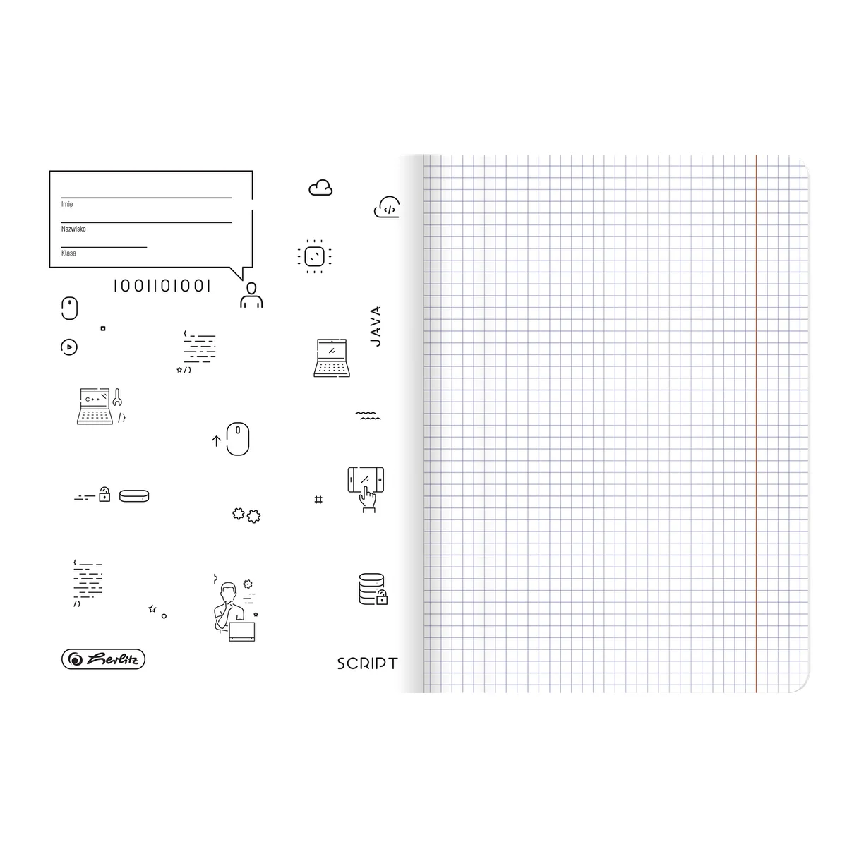 Zeszyt przedmiotowy A5 HERLITZ Touch – informatyka – 60 kartek