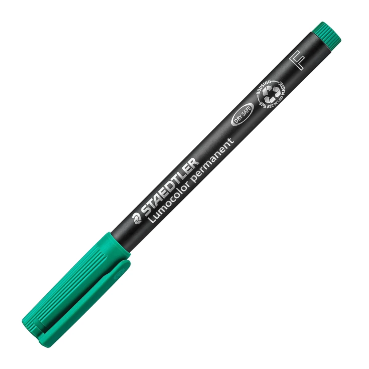 foliopis permanentny staedtler lumocolor f 06mm zielony zamkniety