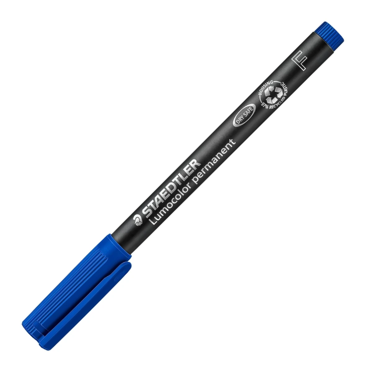 foliopis permanentny staedtler lumocolor f 06mm niebieski zamkniety