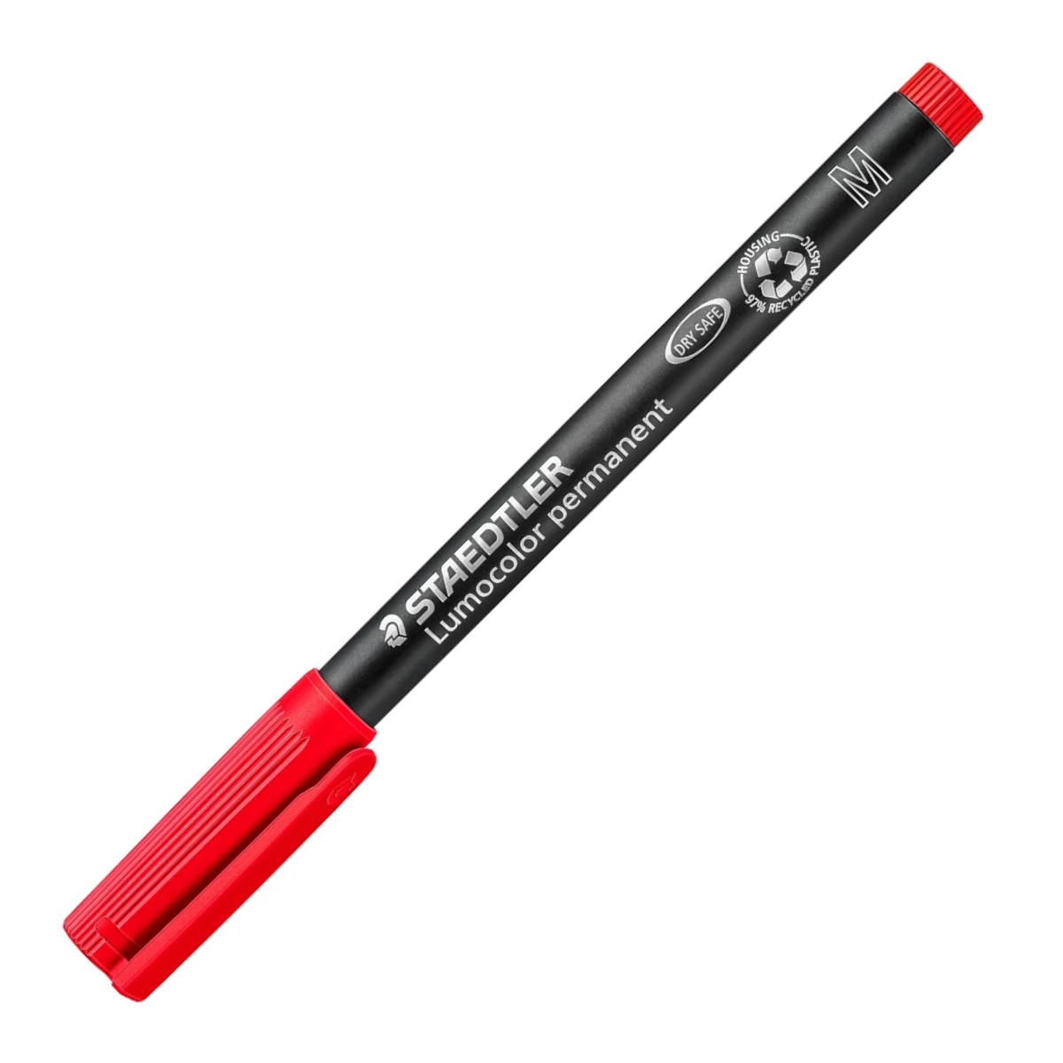 foliopis permanentny staedtler lumocolor m 1mm czerwony zamkniety