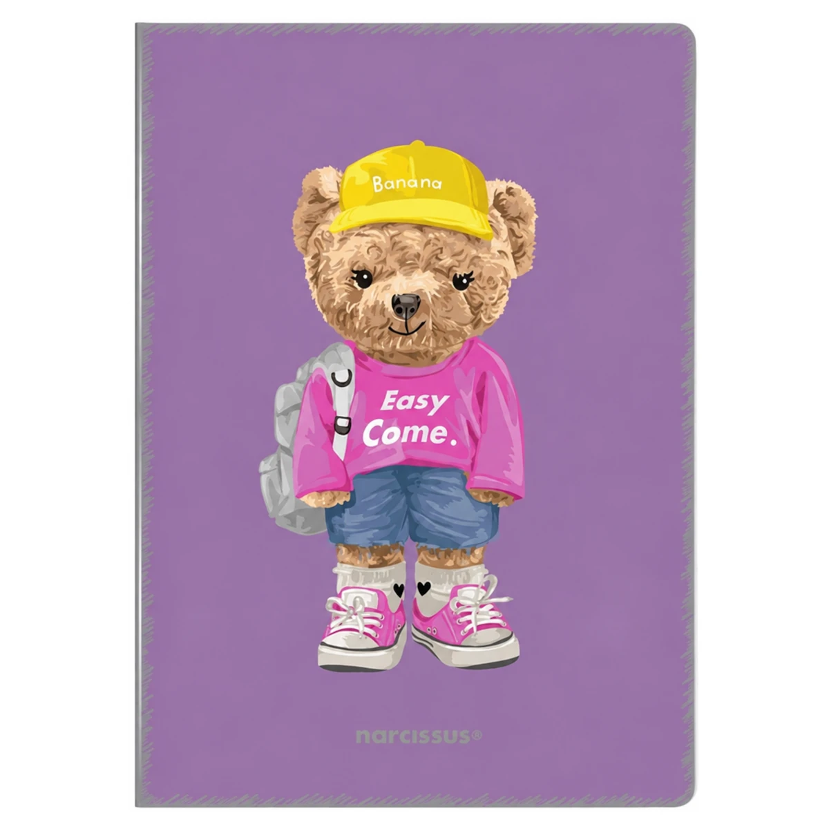 zeszyt a4 kratka narcissus teddies pp fioletowy
