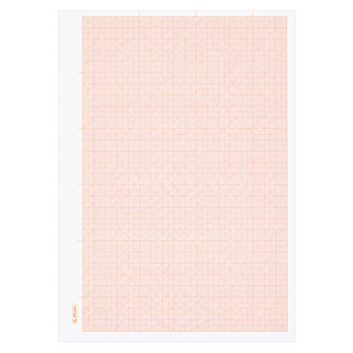 papier milimetrowy a4 herlitz pomaranczowa kratka arkusz