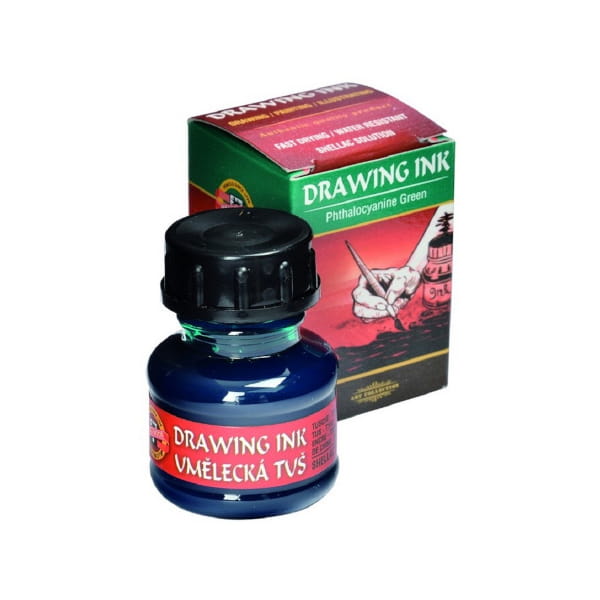 Tusz artystyczny KOH-I-NOOR 20 ml - phthalocyanine green